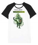 Panel triko/mikina/taška - zelený dinosaurus - text na přání vyrobeno v EU