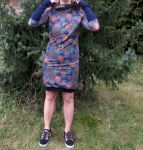 Elektronický střih -dámské mikinové šaty raglán- KAPUCA Mavatex