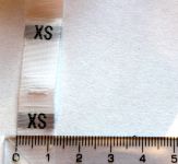 Velikostní štítky bílé - velikost XS vyrobeno v EU