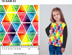 Barevné trojúhelníky-sublimační digitální tisk mavaga design