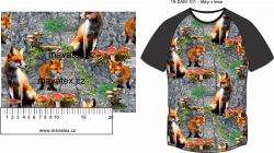 Lišky v lese -sublimační digitální tisk mavaga design