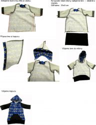 Panel oblečení na panenku vel 43 -panel 1 garzato vyrobeno v EU- atest pro děti bavlna