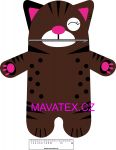 Pyžamožrout - kočička tmavě hnědá -SOFT vyrobeno v EU
