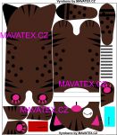Pyžamožrout panel - kočička tmavě hnědá -SOFT vyrobeno v EU