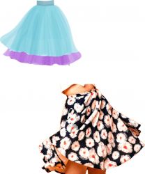 Papírový střih - sukně kolová dětská Mavatex
