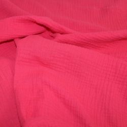 Mušelín ( fáčovina ) jasně červená - barva 150 vyrobeno v EU- atest pro děti bavlna