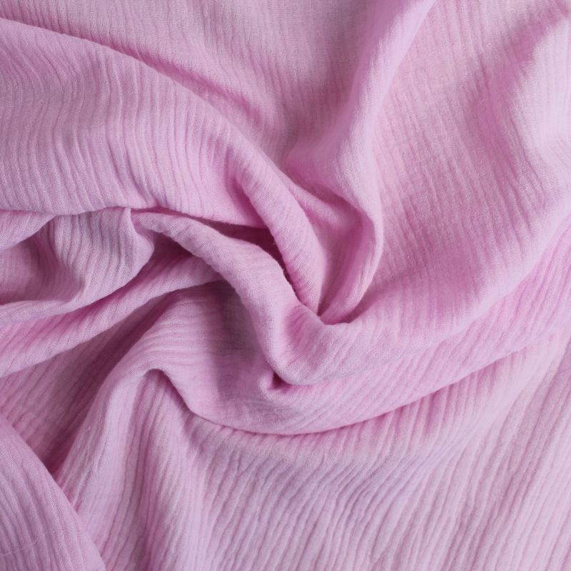 Mušelín ( fáčovina ) světle růžová -barva 110 vyrobeno v EU- atest pro děti bavlna