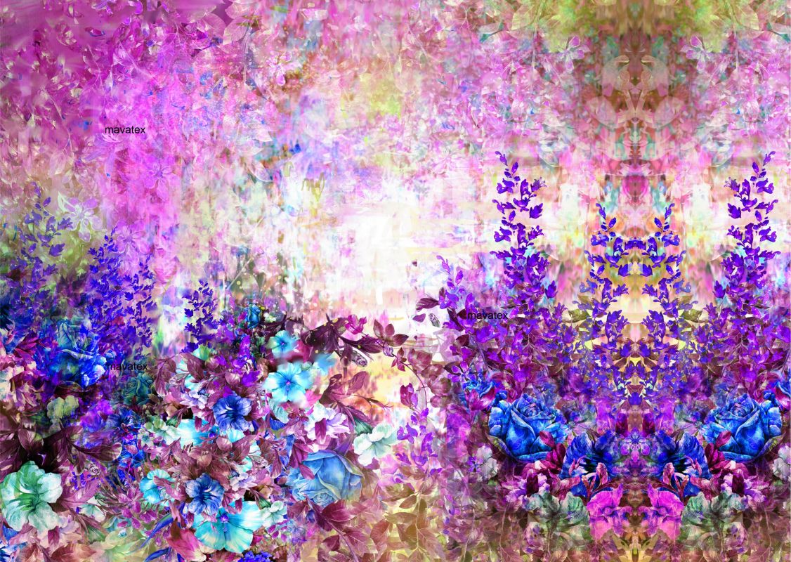 PANEL na šaty / triko/leginy –akvarelové květy mix- varianty mavaga design