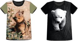 PANEL na triko –liška,veverka a medvěd- varianty -DĚTSKÉ mavaga design