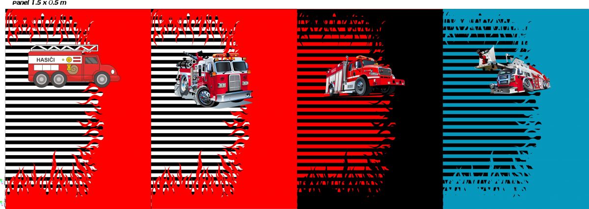 PANEL na triko –hasiči varianty -DĚTSKÉ mavaga design
