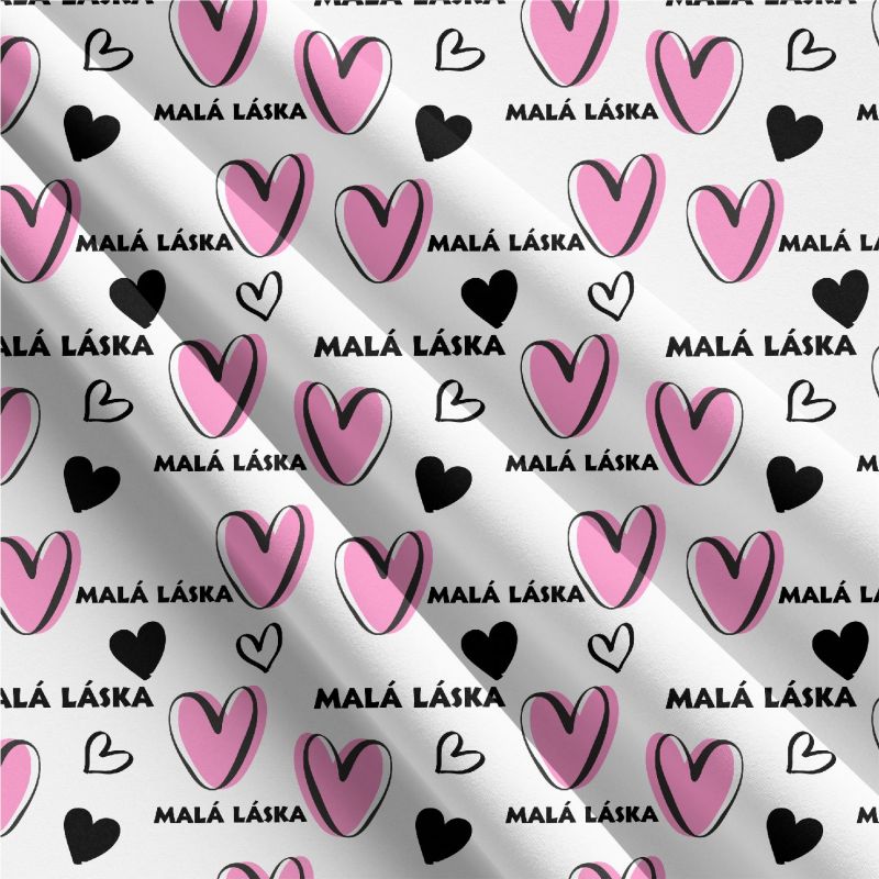 Malé lásky růžová-sublimační digitální tisk mavaga design