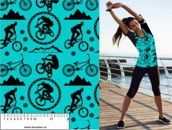 Cyklistika tyrkysová-sublimační digitální tisk mavaga design