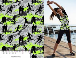 Běh kamu lime -sublimační digitální tisk mavaga design