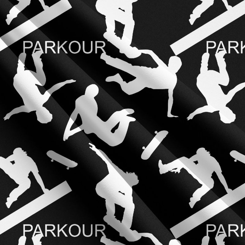 Parkour bílo-černá -sublimační digitální tisk mavaga design