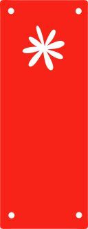 Koženkový štítek vyřezávaný malý- jasně červená 70-varianty - Kytička vyrobeno v EU