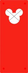 Koženkový štítek vyřezávaný malý- jasně červená 70-varianty vyrobeno v EU