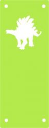 Koženkový štítek vyřezávaný malý- jasně zelený 76-varianty vyrobeno v EU