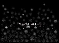 PANEL na šaty / triko/leginy -vánoční vločky na černé- varianty mavaga design