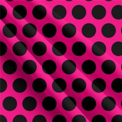 Černý puntík na malinové- 3 cm - digitální tisk mavaga design