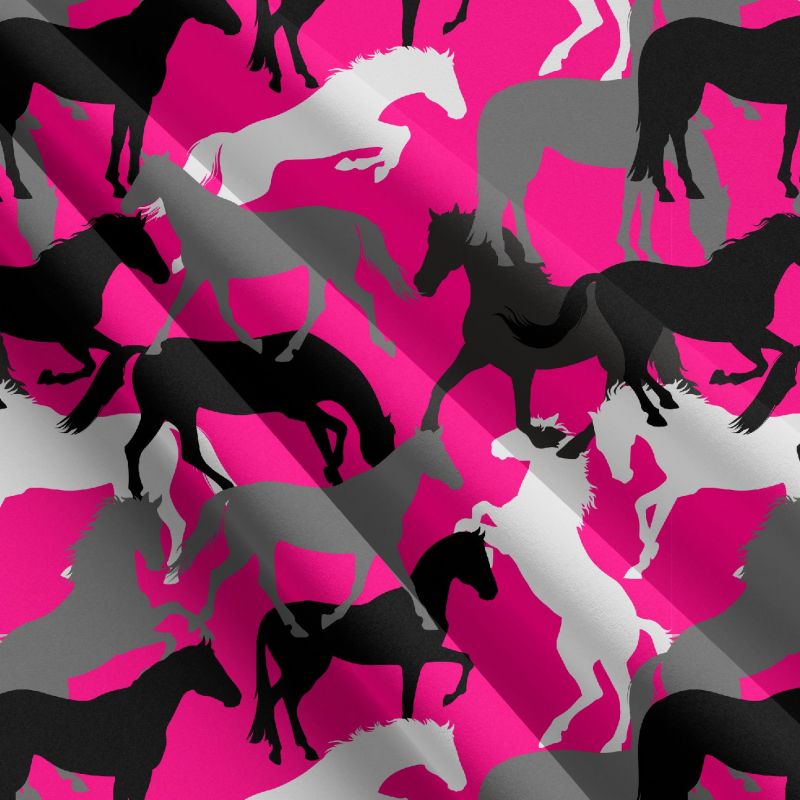 Koně na malinové kamufláž-sublimační digitální tisk mavaga design