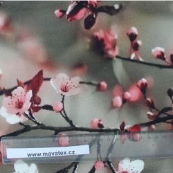 Teplákovina třešňové květy- 260 gsm vyrobeno v Turecku