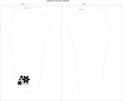 dvoj-PANEL na šaty / triko/leginy -NEON KYTKY- varianty mavaga design