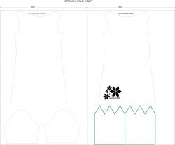 Dvoj-PANEL na šaty / triko/leginy -retro KYTKY- varianty mavaga design