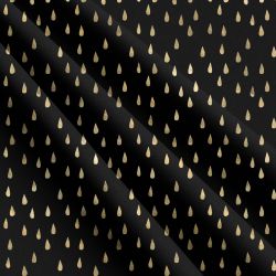 Zlaté kapky na černé-sublimační digitální tisk mavaga design