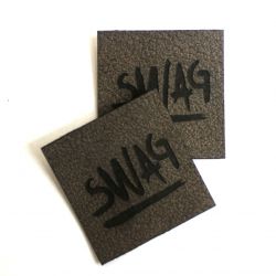 Koženkový štítek gravír - " SWAG"