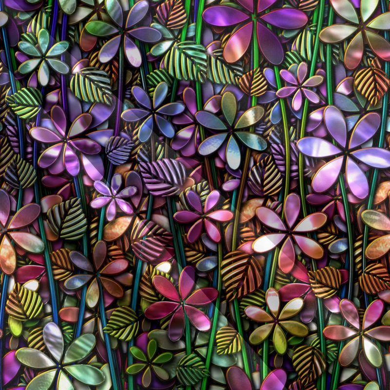 Skleněné květy růžové -sublimační digitální tisk mavaga design