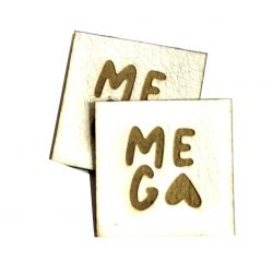 Koženkový štítek gravír - " MEGA světlý"