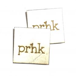 Koženkový štítek gravír - " PRNK světlý "
