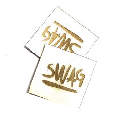 Koženkový štítek gravír - " SWAG světlý "