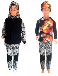 KEN - Panel oblečení na panenku -panel 24 garzato vyrobeno v EU- atest pro děti bavlna