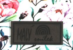 Koženkový štítek gravír - "MALÝ snílek světlý " vyrobeno v EU