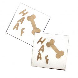Koženkový štítek gravír - "HAF světlá "