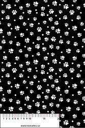 Malé černo-bílé tlapky-sublimační digitální tisk mavaga design