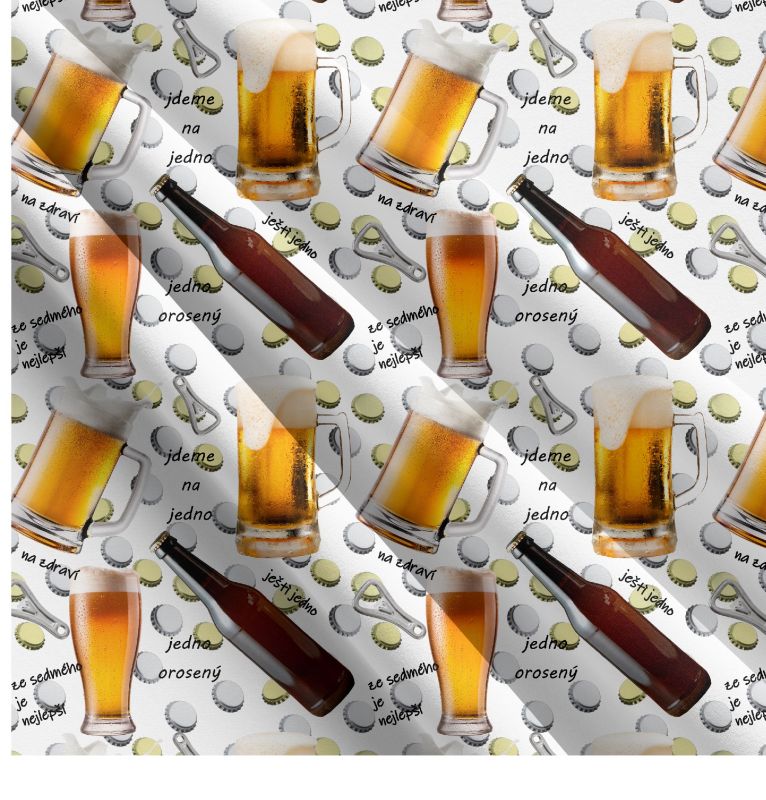 Pivo na bílé-sublimační digitální tisk mavaga design