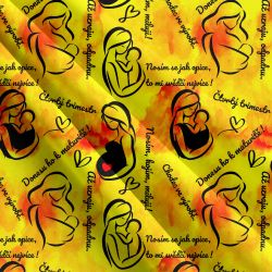 NOSÍCÍ žlutý akvarel-sublimační digitální tisk mavaga design