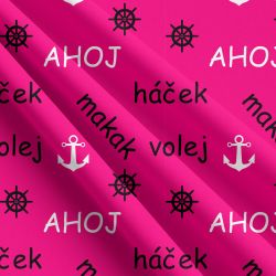 Vodák na růžové texty-sublimační digitální tisk mavaga design