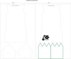 PANEL na šaty / triko/leginy -kytky podkreslené1-10 variant mavaga design
