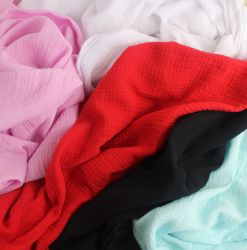 Mušelín ( fáčovina ) černý praný denim vyrobeno v EU- atest pro děti bavlna