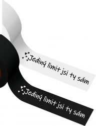 Stuha saténová - " Jedniný limit...  " - varianty | LIMIT bílá, LIMIT černá