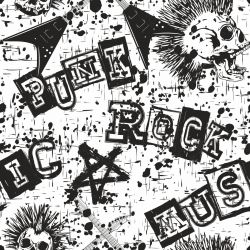 Punk bílá -sublimační digitální tisk