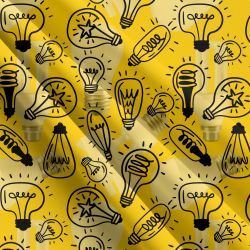 Žárovky na žluté-materiálové varianty mavaga design