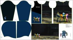 Panel na mikinu/bundu -DESEN 7 - lichožrouti modrá-varianty !!! mavaga design