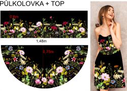 Panel na půlkolovku+TOP panel- barevné květy -varianty mavaga design