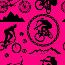 Cyklistika malinová-sublimační digitální tisk