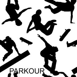 Parkour černo-bílát -sublimační digitální tisk