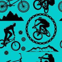 Cyklistika tyrkysová-sublimační digitální tisk